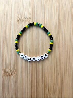 FIFA World Cup Inspired Beaded Bracelet - Jamaica 🇯🇲